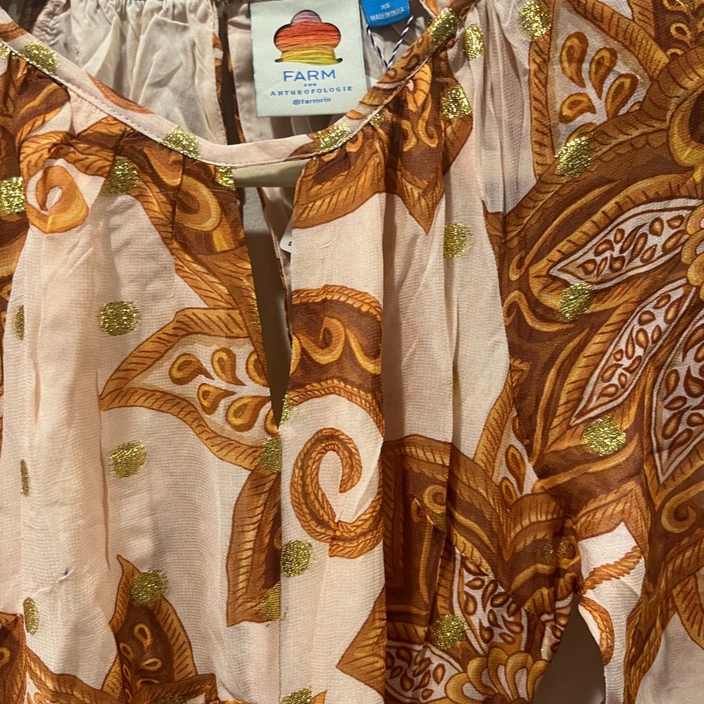 NEW Farm Rio x Anthropologie Long-Sleeve Jacquard Maxi Dress, XS - Picture 4 of 8